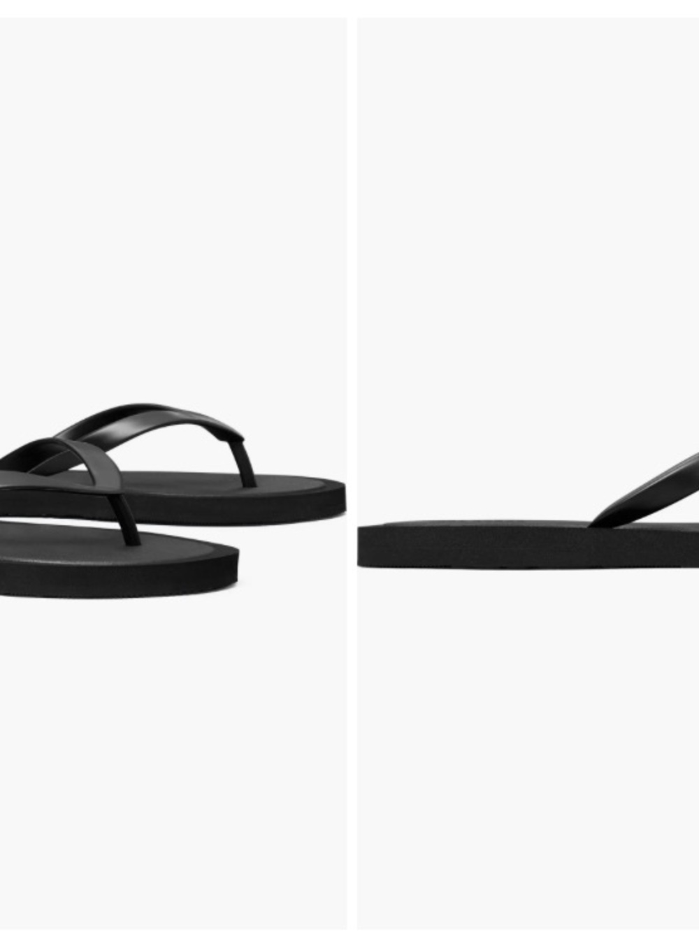 🩴1/2 Price! NWT Tory Burch Kira Black/Gold Logo Thong Sandals, Sz 8, With Box! - Picture 4 of 5